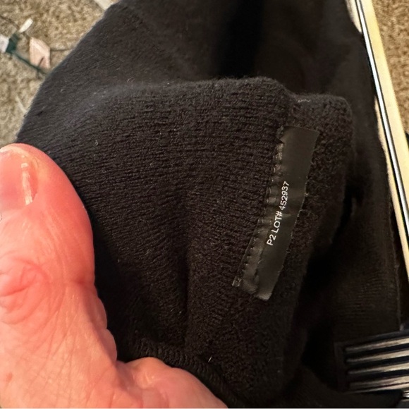 Theory Relaxed Black Track Pants Cashmere Size P Fits XS - Picture 7 of 9